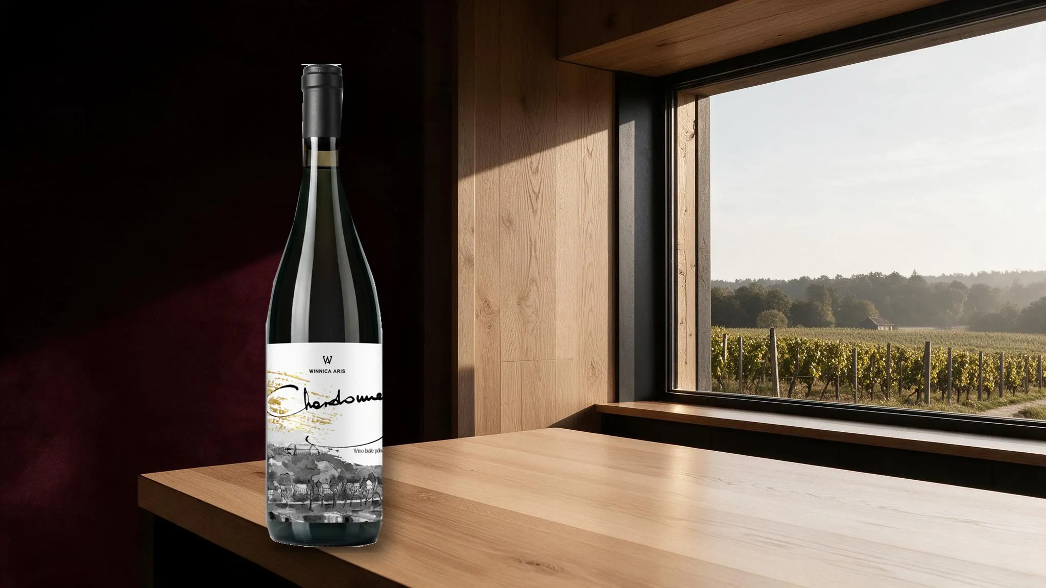 Butelka wina Winnica Aris Chardonnay