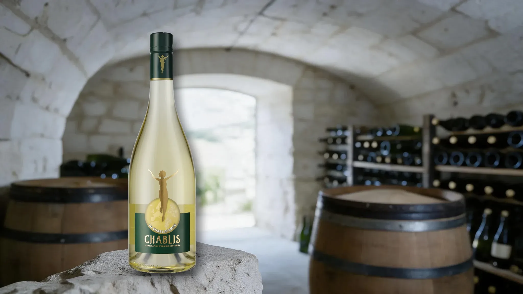 Butelka wina La Chablisienne Chablis