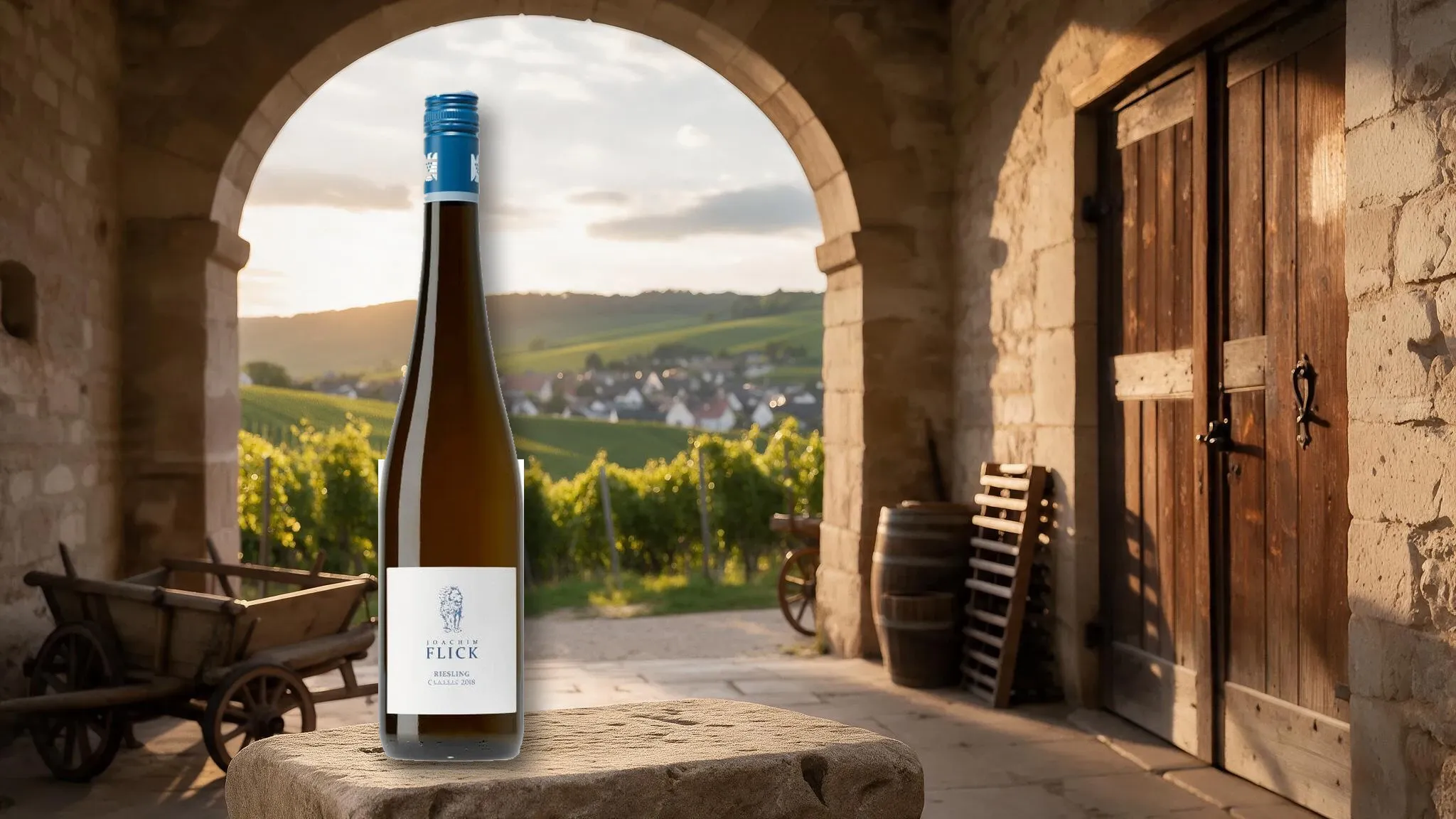 Butelka wina Joachim Flick Riesling Classic QbA